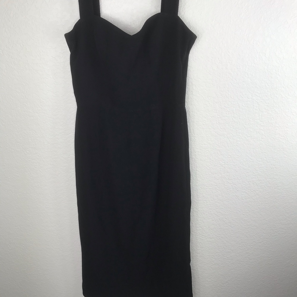Dress Population Solid Black SZ S